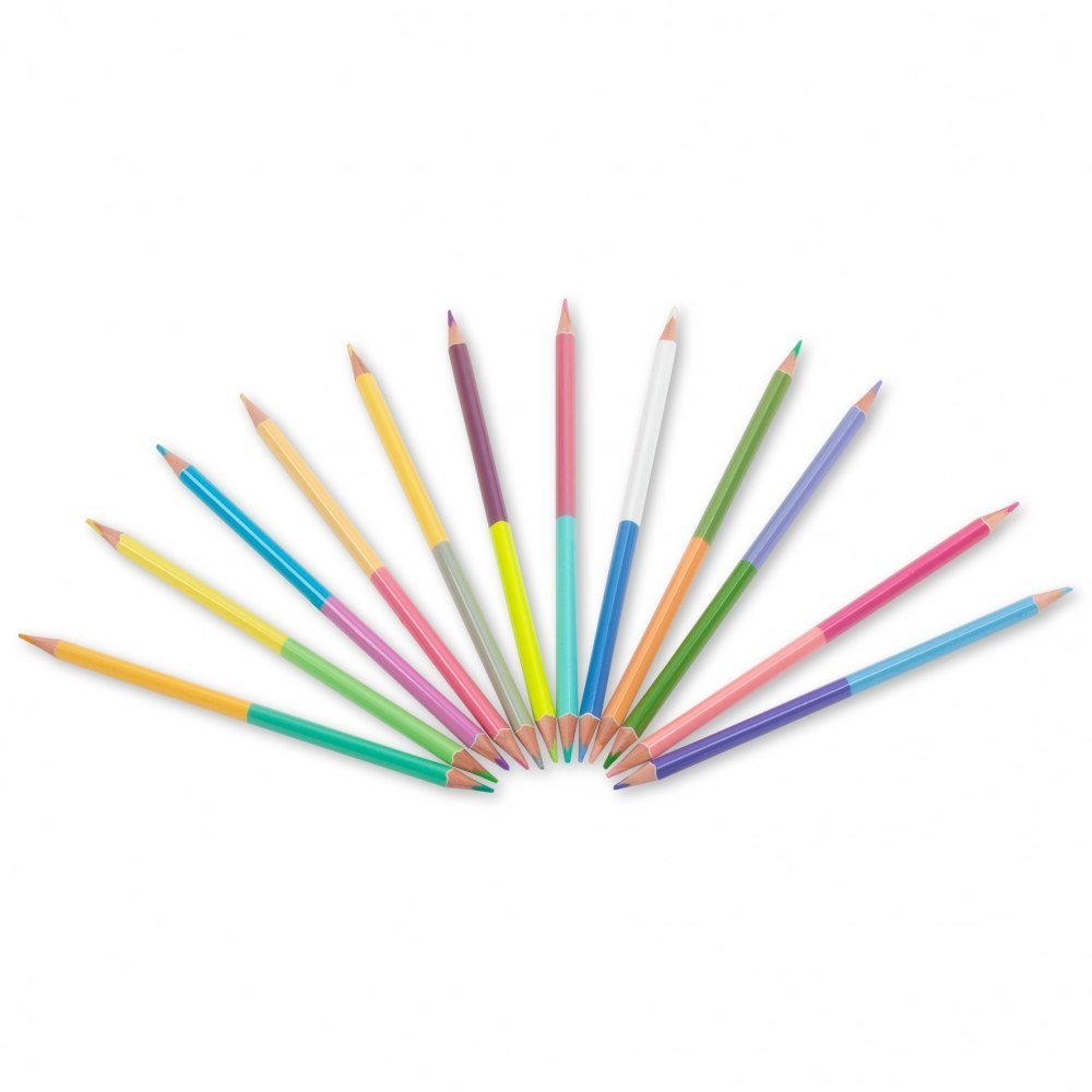 OLO PENCILS 2STR 24KOL/180 TROJ PASTEL DERF KIDEA DERFORM